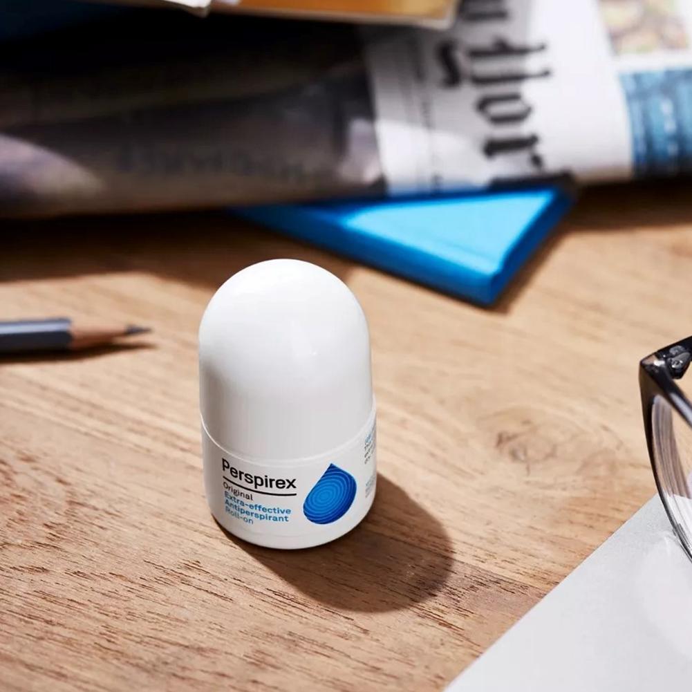 Bola de rolamento antitranspirante não irritante para axilas, redução de suor, azul clássico, elimina odor corporal e produto de cuidados com odor