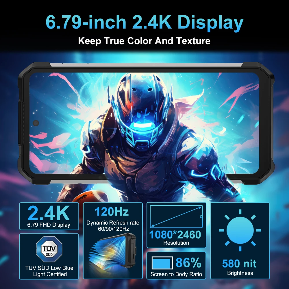 8849 Tank 2 PRO Smartphone robusto com projetor 6,79 "42.4K Display 24GB 512GB Celular 23800mAh 120W Android 14 Phone