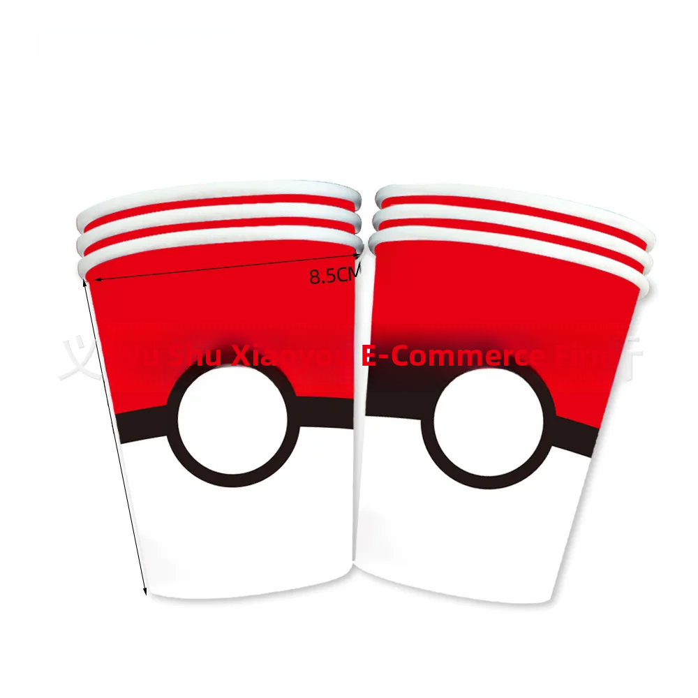 Pikachu Fairy Pocket Elf Ball suministros de vajilla para fiesta de cumpleaños, plato de papel, mantel de tejido, decoración, suministros de arreglo