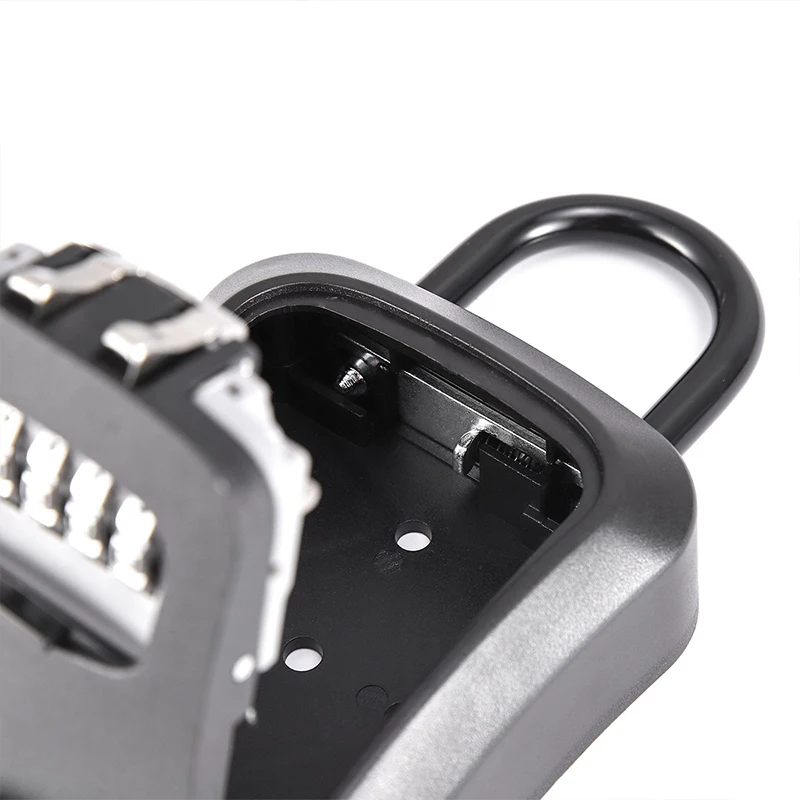 Caixa de bloqueio de chave à prova dwaterproof água fora senha de combinação de 4 dígitos metal chave casa caso instalação gratuita ao ar livre caixa de chave de senha