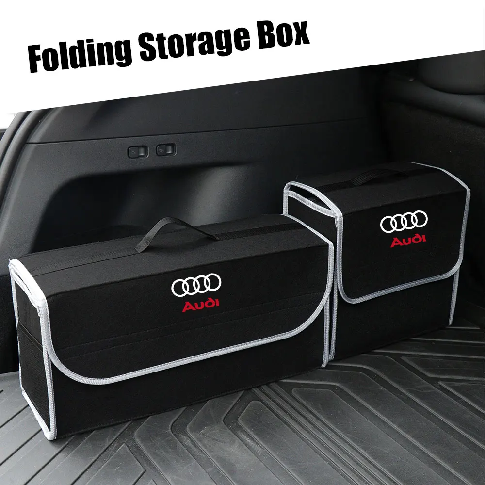 Bolsa de almacenamiento antideslizante plegable grande para coche, organizador de maletero, accesorios interiores para Audi Sline A4 b8 b6 b7 b9 A3 8p 8v A6 c7 c6 A5