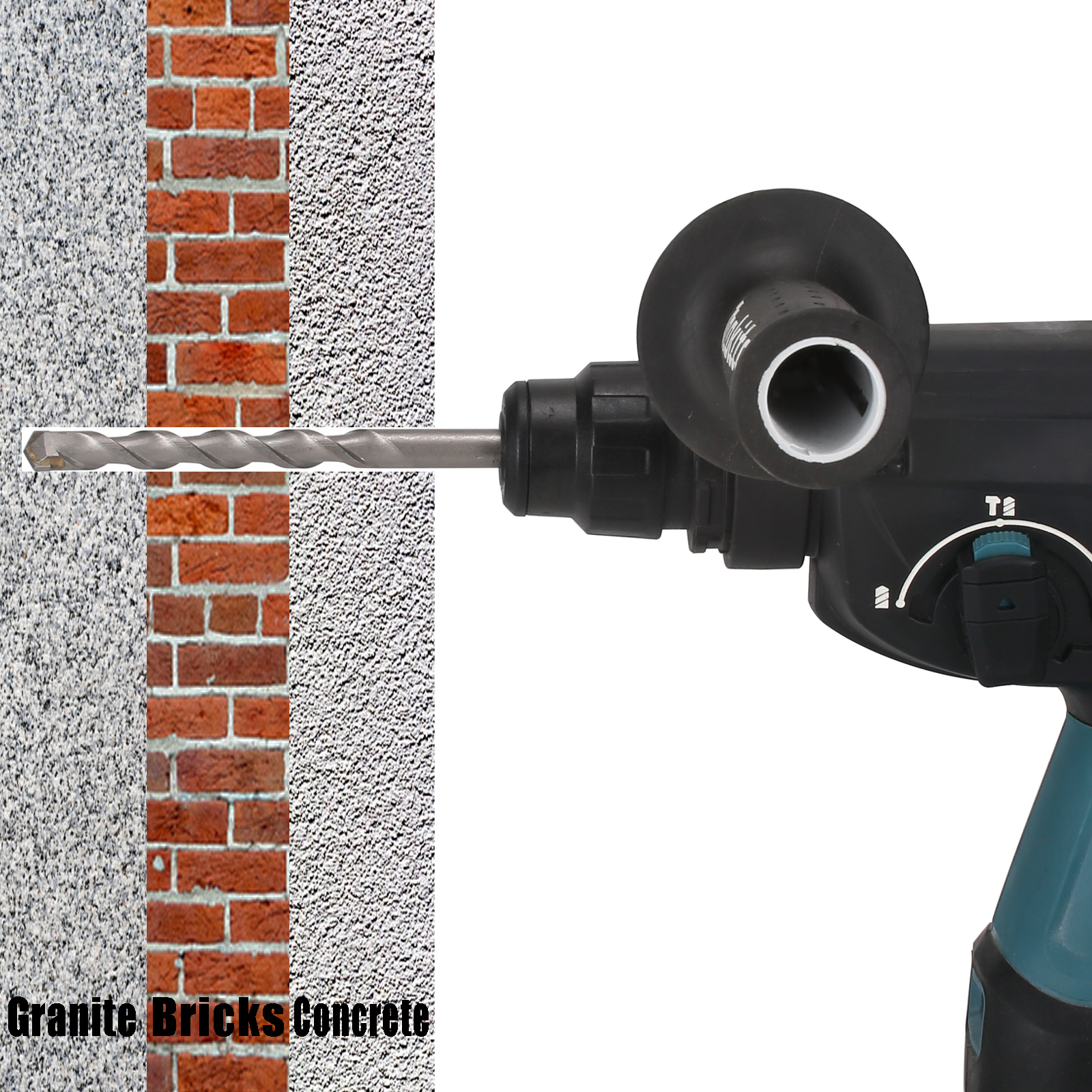 5Pack 6-6-8-10-12mm SDS PLUS Shank Electric Hammer Rotary Carbide Drill Bit Set 160mm For Brick Cement Stone Concrete Rock