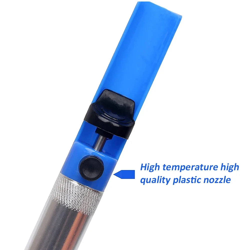 1 Pz Alluminio Dissaldatura Pompa di Aspirazione Strumento Saldatura Ventosa Aspirazione Penna di Stagno Dispositivo di Rimozione Blu Saldatore Al Vuoto Dissaldatore