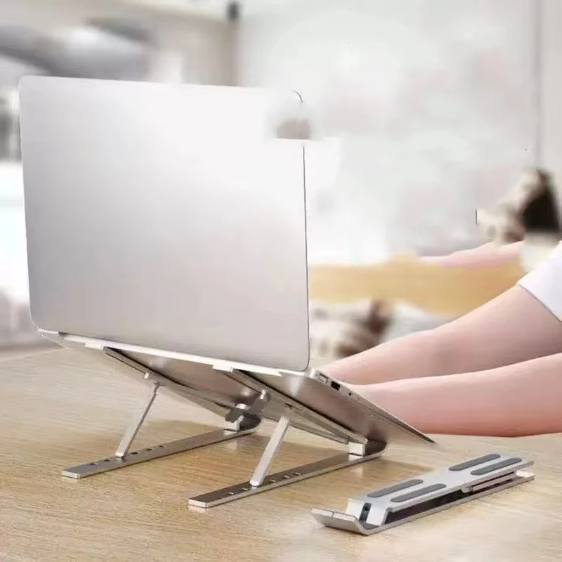 Soporte portátil de aluminio para ordenador portátil, Base superior plegable para portátil, soporte para ordenador para Macbook Air Pro, accesorios
