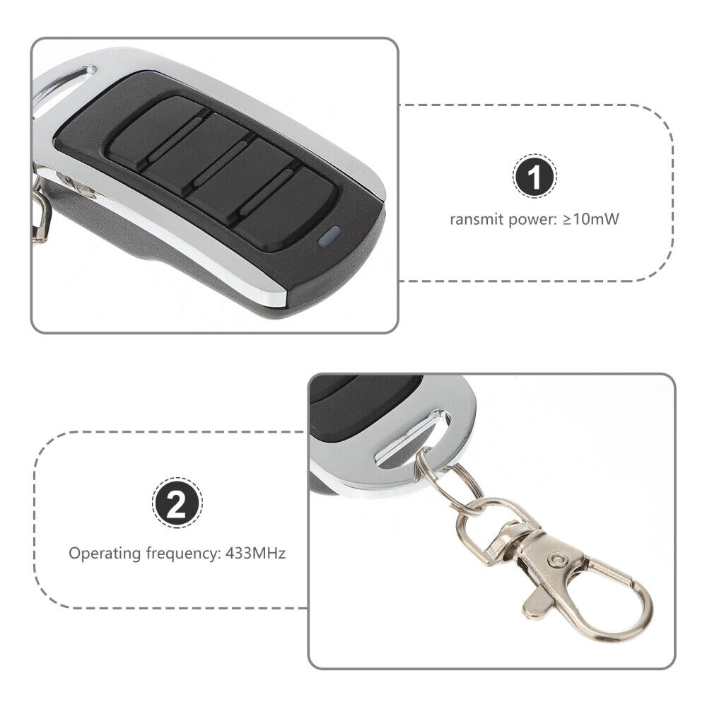 2024 Multi-Frequency 280-868MHz Clone Multi-Brand Garage Door Remote Control Door Control For 433.92MHz Fixed Rolling Code