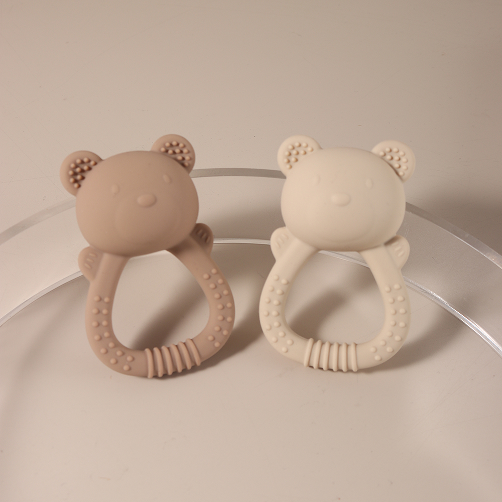 Anneau de dentition en silicone, hochet pour bébé ours mignon, jouet de 0 à 1 an, offre spéciale
