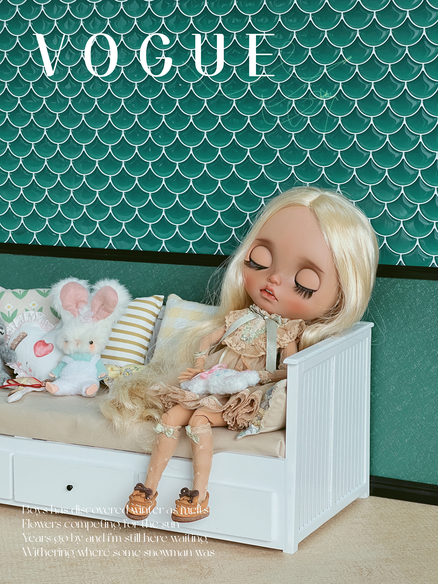 1/6, модель кукольного домика, аксессуары для мебели, мини-модель 30*30 см, белая плитка, наклейка/обои