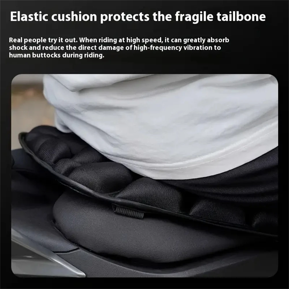 2 pçs/set motocicleta apto para almofada de assento 3d conforto gel almofada apto para assento respirável universal absorção de choque apto para capa de assento