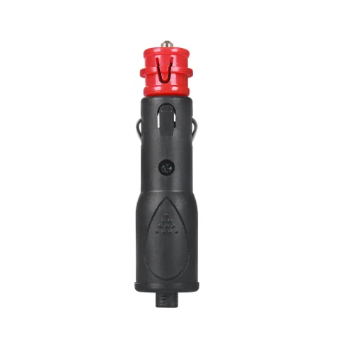 Cigarette lighter socket male plug with LED switch for car and truck with fuse 10A 12V-24V Universal