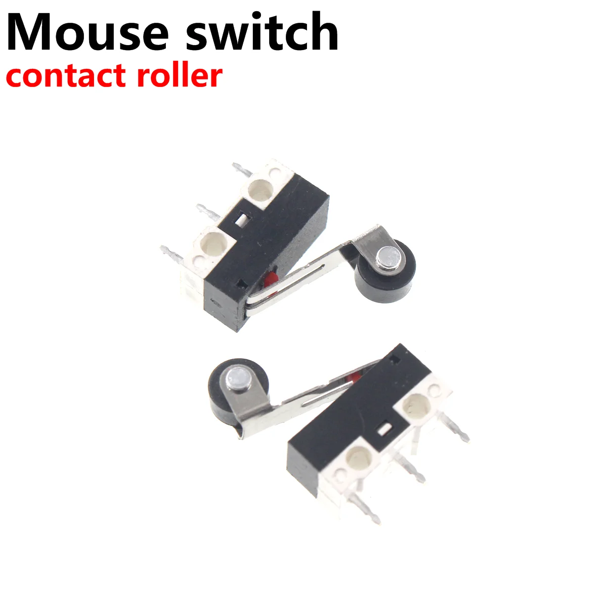 50PCS Micro Limit Switch Momentary Push Button Switch 1A 125V AC Mouse Switch 3Pins Long Handle Roller Lever Arm SPDT 12* 6 *6mm
