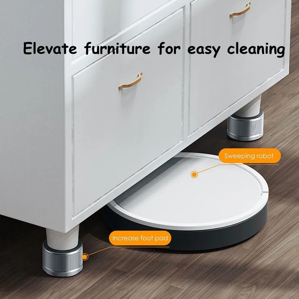 Eary 2/4 pçs metal móveis perna booster almofada cama riser altura ajustável sofá pés protetor de chão washmachine perna aumentar cusion