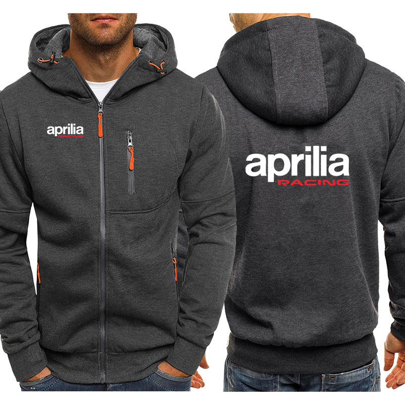 2024 남성 자켓 Aprilia Racing 프린트 탑 후드 맨 자켓 지퍼 의류 패션 캐주얼 운동복 하라주쿠 양털 스포츠