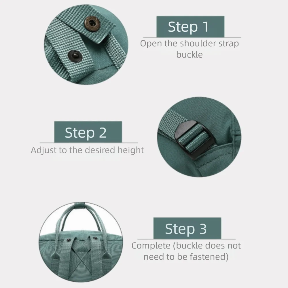 Nylon Material Unisex Backpack Large Capacity Top Buckle Travel Backpack Three-Use Design Waterproof Mountaineering Backpack