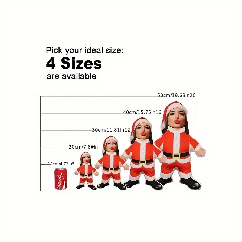 Customized "I Love You" mini plush doll personalized photo pillow, perfect couple gift, soft polyester