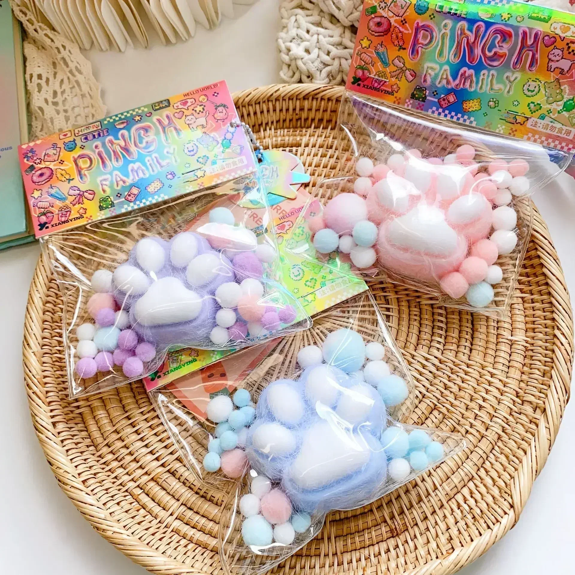 Cute plush Cat's Paw rabbit pig Bear stress relief squishy fidget toy mochi antistress adult children Slow Rebound sensory toys