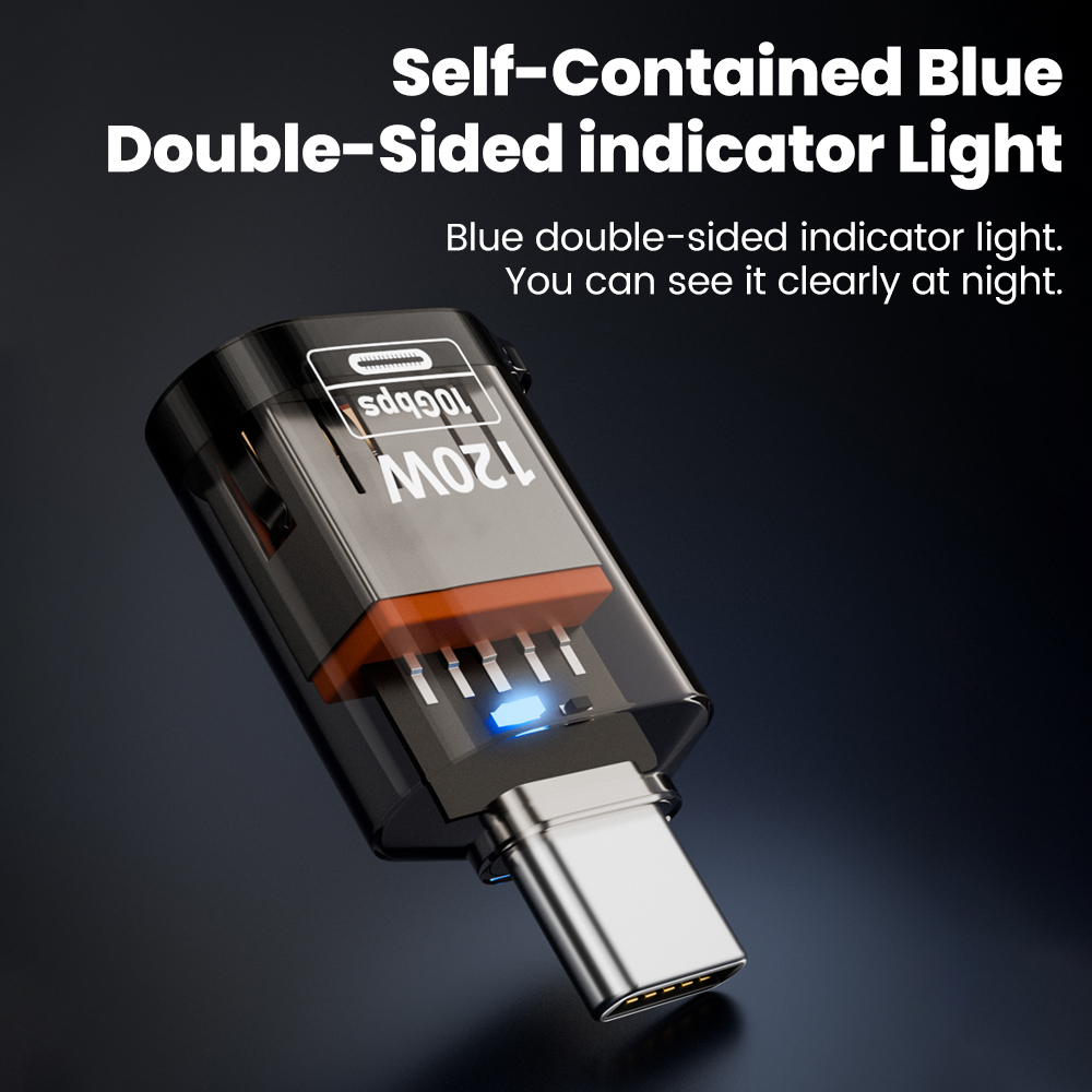 Olaf 120W Type C To USB A OTG Adapter USB 3.2 to Type C Fast Charging Connector For iPhone 15 16 Macbook iPad Huawei P60Xiaomi