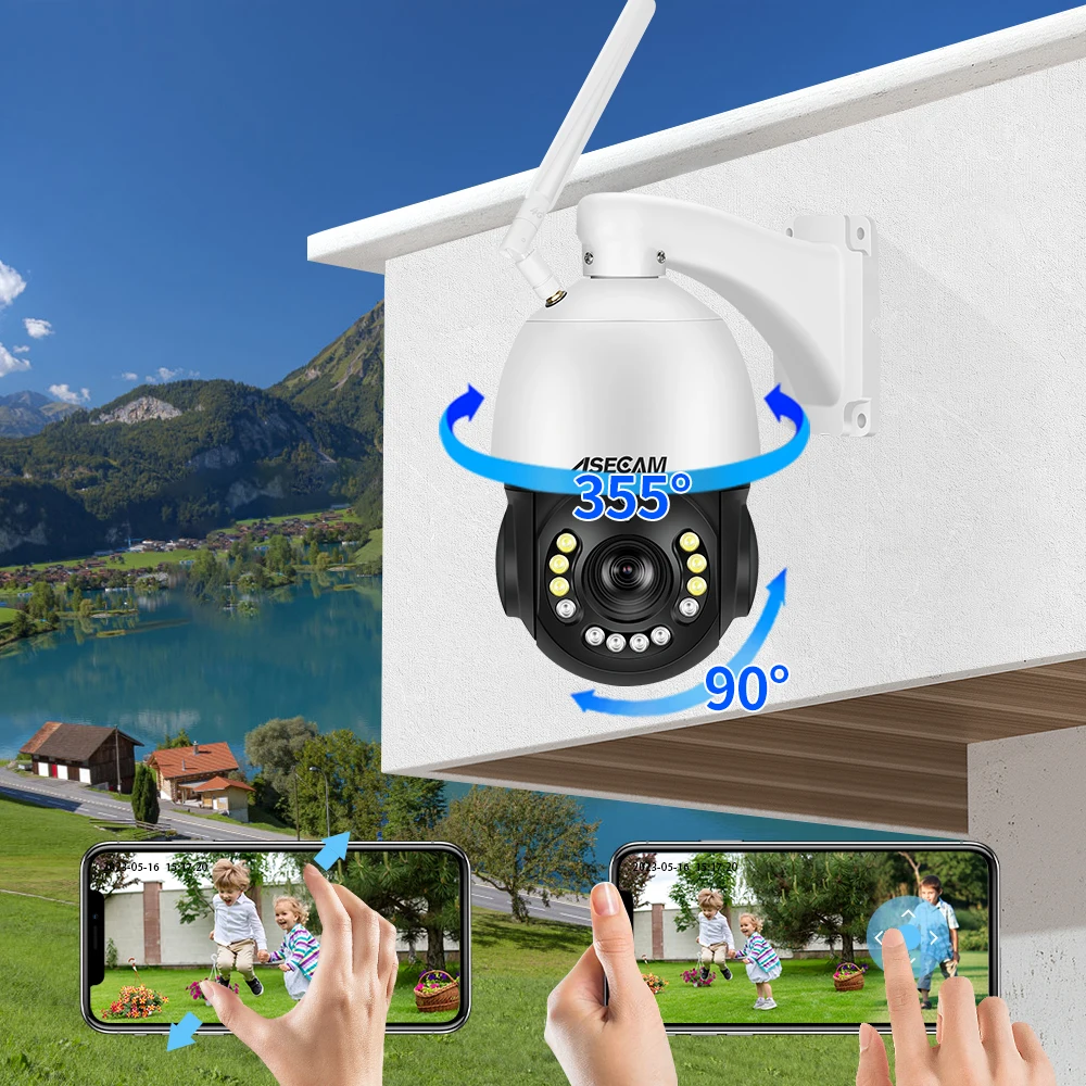 Nueva 8MP 4K PTZ ip camaras de vigilancia con wifi Audio AI Seguimiento humano 30x Zoom POE Onvif Color visión nocturna camara exterior