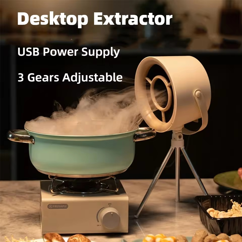ミニ真空調理器フードエクストラクター、デスクトップレンジ対応、ポータブルエキゾーストファン、バーベキュー供給、小型キッチン、新しい、2024