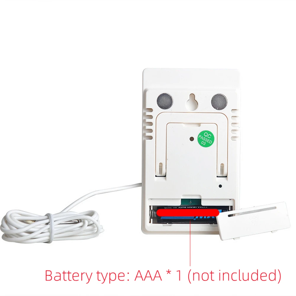 Nhiệt Kế Ẩm Kế Trong Nhà Ngoài Trời Nhiệt Độ Đồng Hồ Đo Độ Ẩm C/F Màn Hình LCD Hiển Thị Đầu Dò Cảm Biến Trạm Thời Tiết