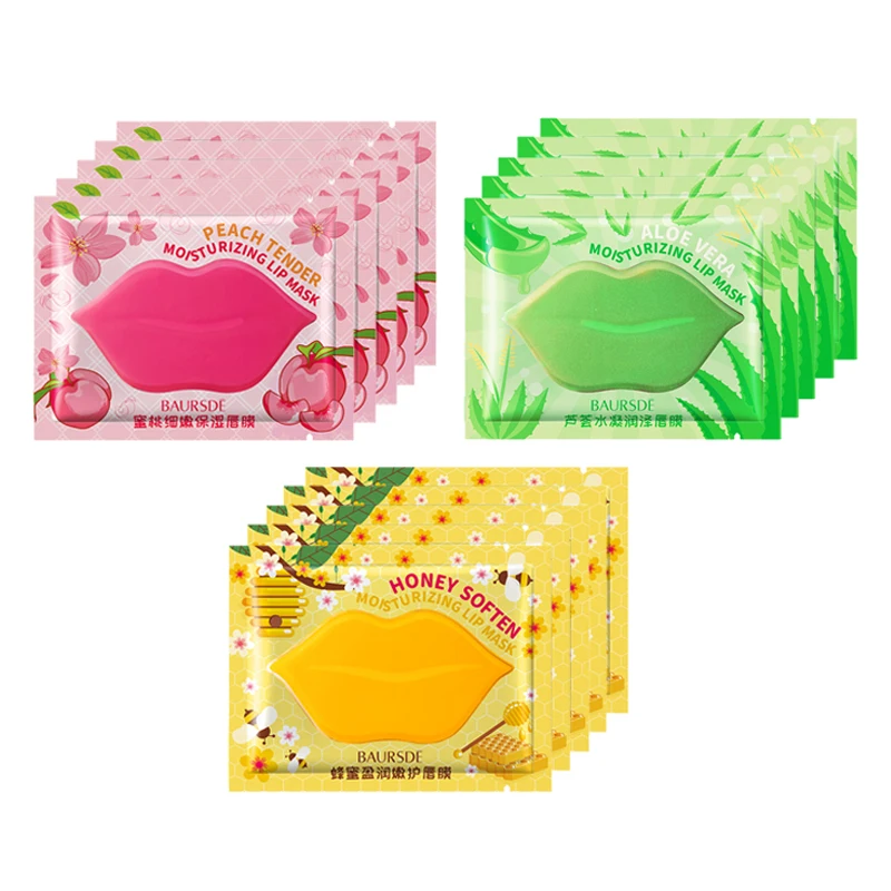 Innicare colágeno nutritivo máscara labial cuidados com os lábios umidade frutas essência endurecimento hidratante labial gel remendo lábios almofada remendos