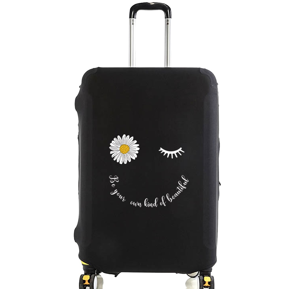 18〜28インチのスーツケース用の伸縮性のあるプリント付きの荷物保護カバー,トラベルアクセサリー