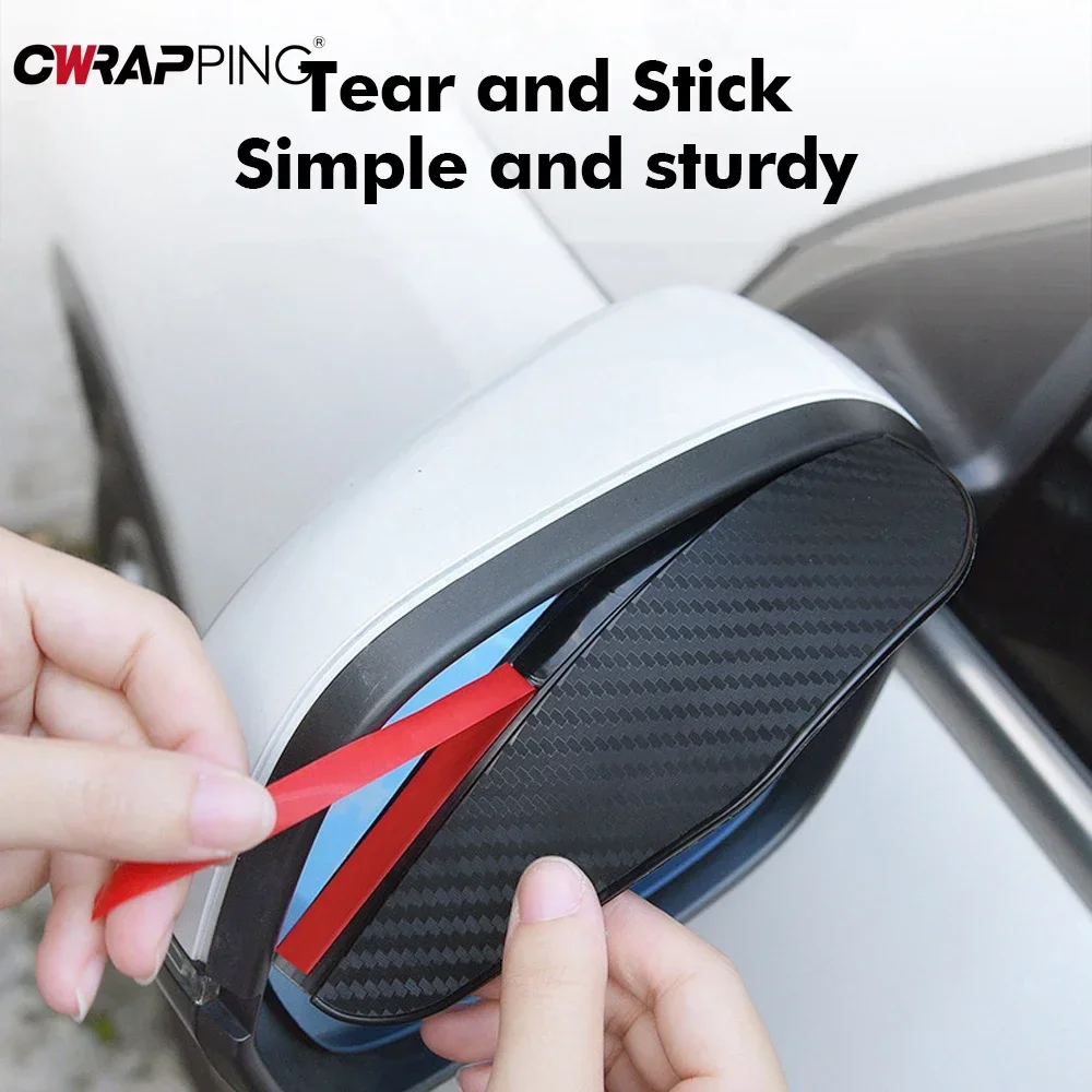 Espejo retrovisor Universal para coche, protector contra la lluvia, visera para nieve, accesorios de conducción seguros, 2 piezas