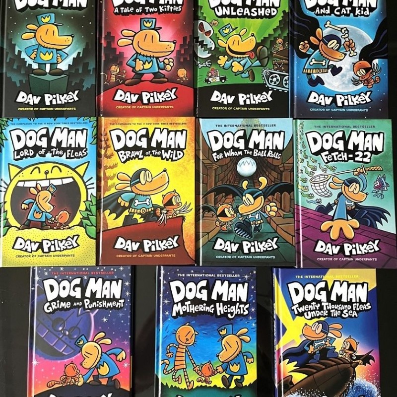 1 libro aleatorio, novedad de 2023, cómics populares originales, las aventuras del perro, 8 Dav Pilkey Dogman, libro de novela en inglés para niños