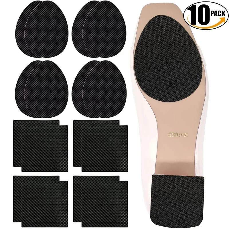 2/10Pcs Wear-Resistant Non-Slip Shoes Mat Self-Adhesive Forefoot High Heels Sticker High Heel Sole Protector Rubber Pads Cushion