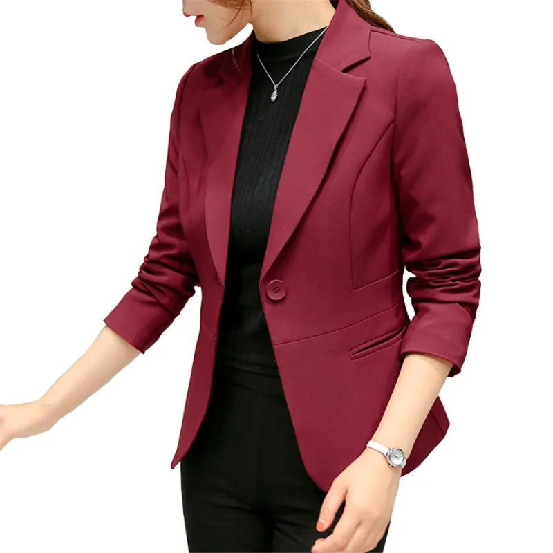 Blazer feminino 2025 azul manga longa blazers bolsos jaquetas casaco fino senhora do escritório jaqueta feminina topos terno blazer femme jaquetas