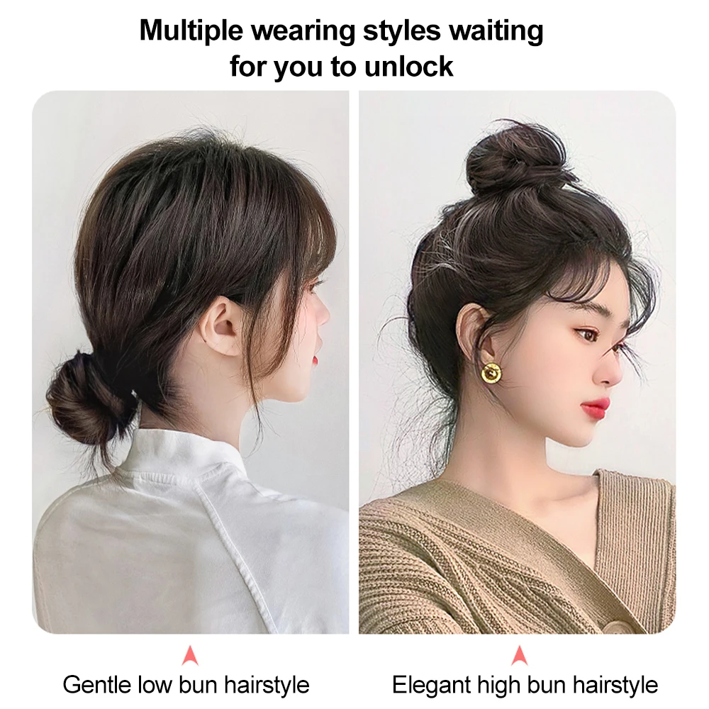 女性のためのエレガントなヘッドバンド,本物の人間の髪の毛,天然のパン,毎日の100%