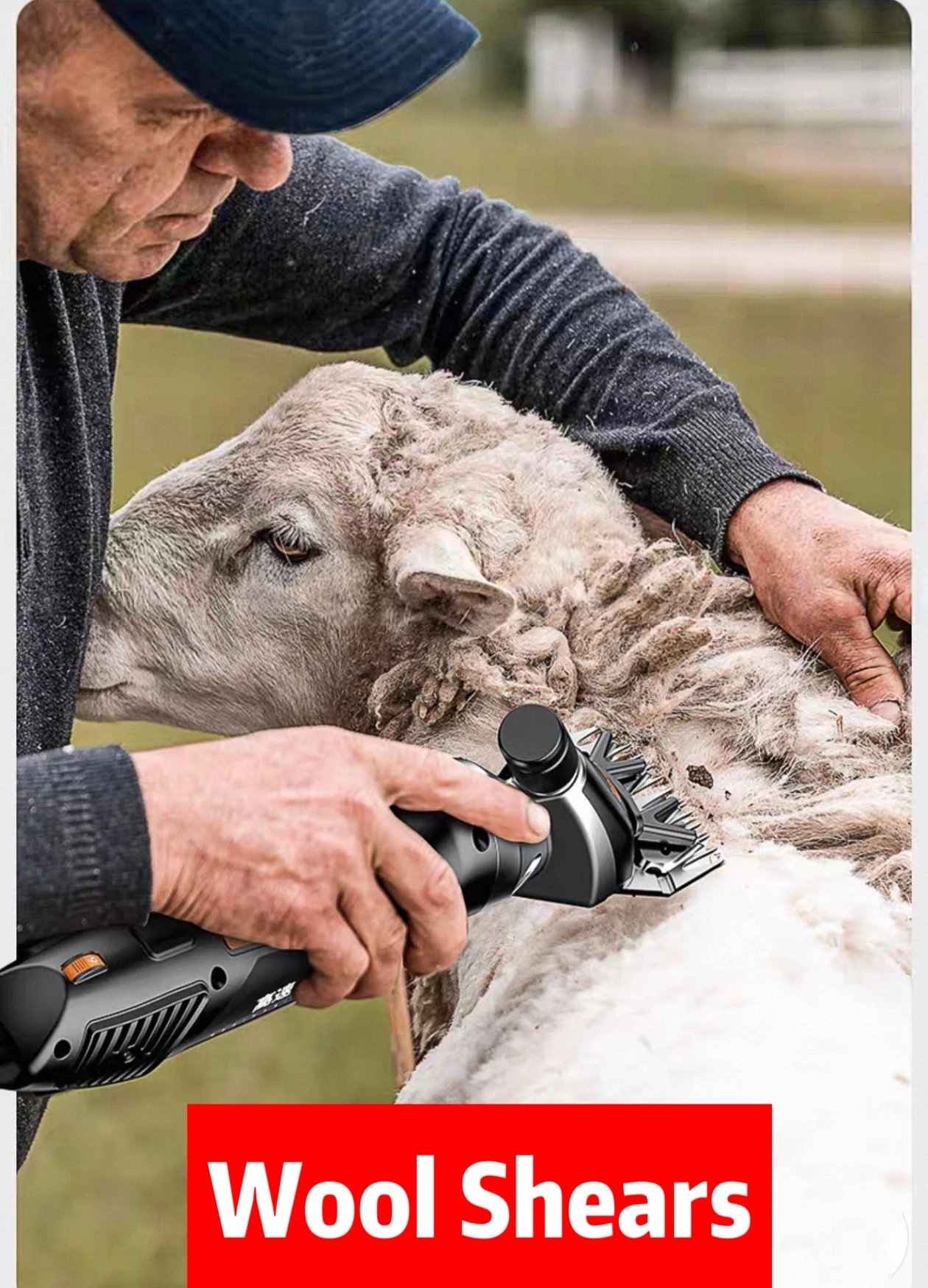 Gunting Wol Elektrik 13 / 9 Gigi Mesin Hewan Peliharaan Gunting Rambut Kuda Kambing Gunting Domba 6 Kecepatan