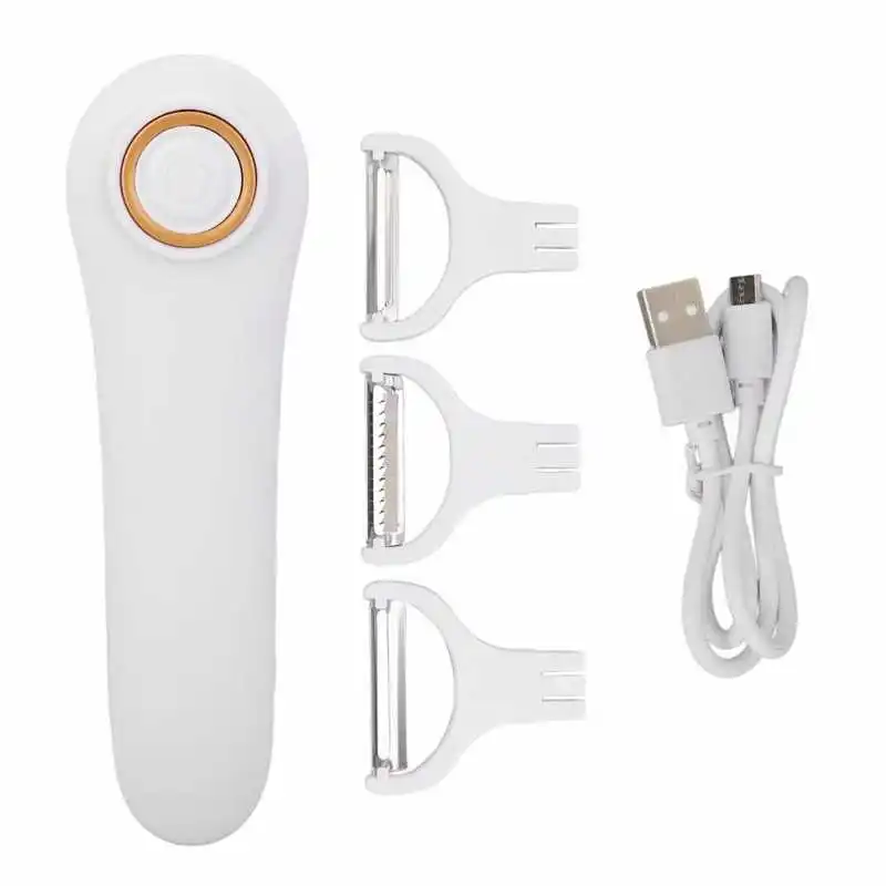 Электрическая Овощечистка, Ручной USB-прибор для чистки фруктов с 3 режущими головками, инструмент для домашней кухни