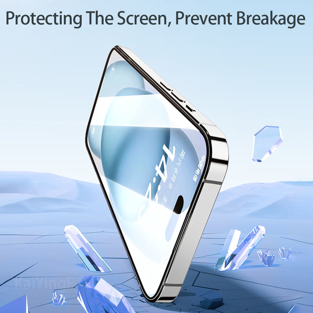 4 Stuks Volledige Cover Gehard Glas Voor iPhone 16 15 13 13 12 11 Pro Max Plus Anti-burst Screen Protector Voor iPhone XR Xs Max Glas