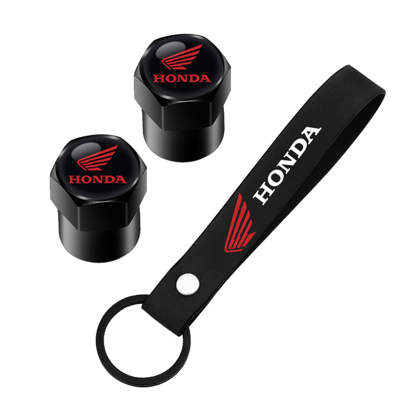 Chaveiro de camurça para motocicleta, chaveiro com tampas de válvula de pneu, tampas de haste de aro para honda cb400 cb650f cbf cbr250rr crf sh300 nc750