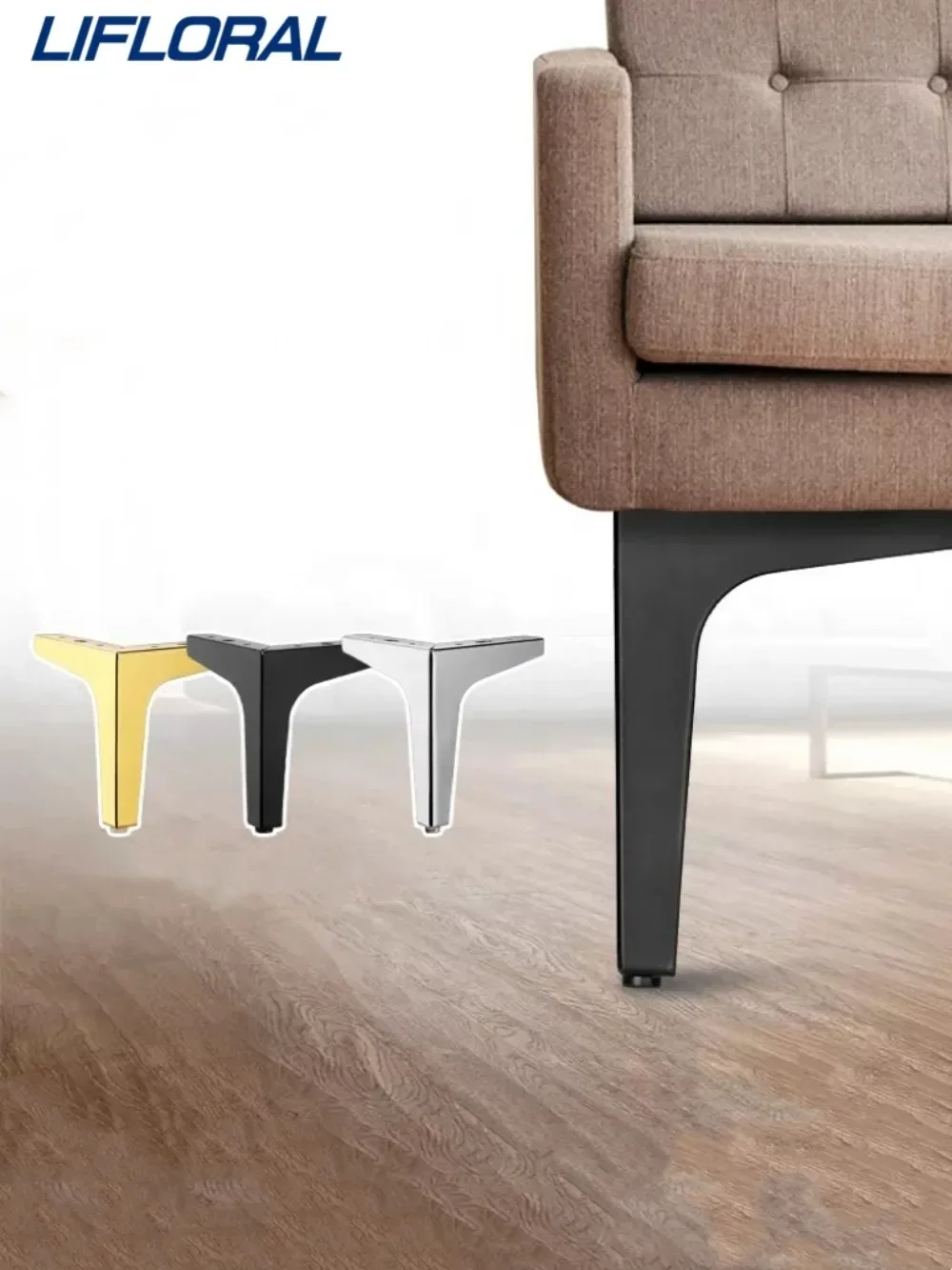 4 pezzi gambe per mobili in metallo nero oro argento per tavolino piedi divano sedia mobiletto del bagno gambe di ricambio hardware 10-17 cm