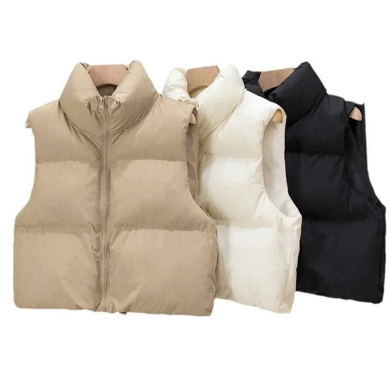 Warme parka's dames jassen met enkele rij knopen herfst winter vest jas kaki hoge taille casual vesten elegante Y2k jassen dik