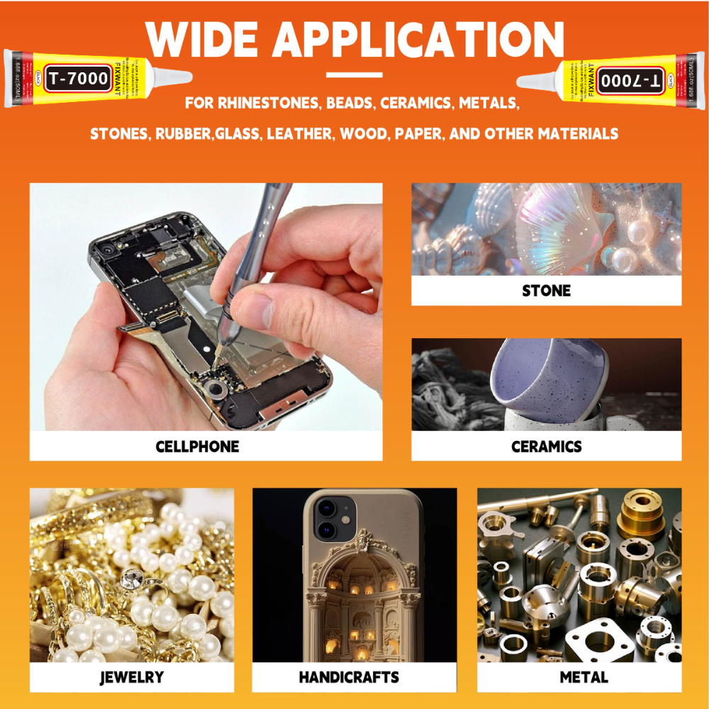 T7000 Black Contact Cellphone Tablet Repair Adhesive Strong T-7000 Glue 15ML with Fine Needle