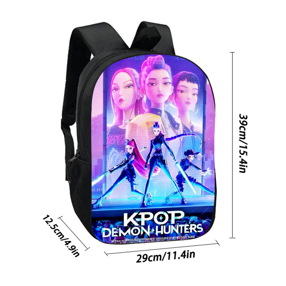 K-pop demon huntes moda mochila para meninas meninos anime dos desenhos animados grande capacidade mochila crianças multi-função bolsa de ombro