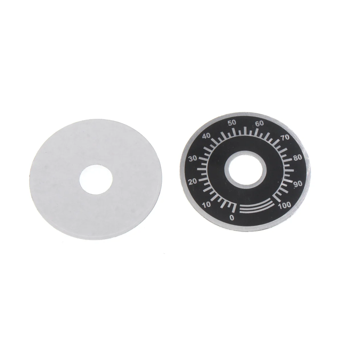 50/20PCS 0-100 quadrante digitale quadrante piastra etichetta in alluminio A03 tappo manopola WTH118 RV24 WX050 potenziometro