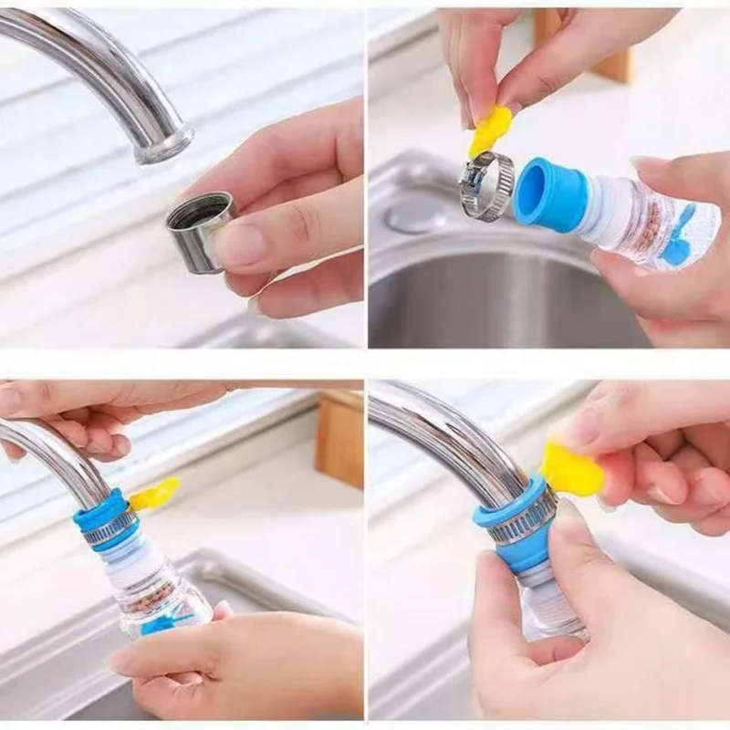 Hete Intrekbare Kraan Extender Filter Adapter Anti-Spatfilter Transparante Kraan Filter Mondstuk Met Waterzuivering Nieuw