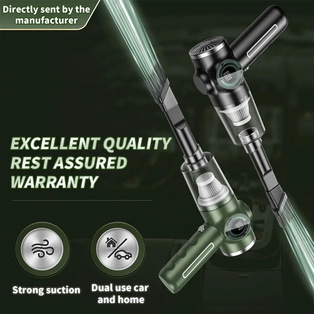 Xiaomi Mijia เครื่องดูดฝุ่นในรถยนต์ไร้สายพลังสูงทรงพลังทำความสะอาดฝุ่นเครื่องดูดแบบใช้มือถือแบบเปียกแห้งสองแบบใหม่