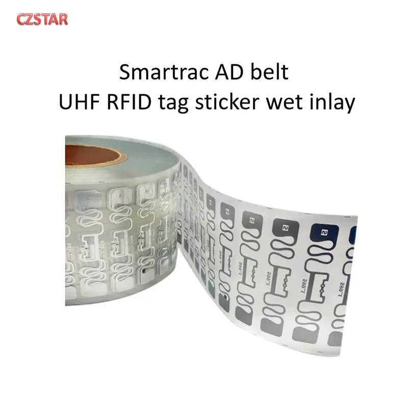 50 шт., чип Smartrac Dogbone UHF Rfid Marathon, чип синхронизации Impinj R6 M750, чип дальнего действия, UHF RFID-метка, клейкая наклейка