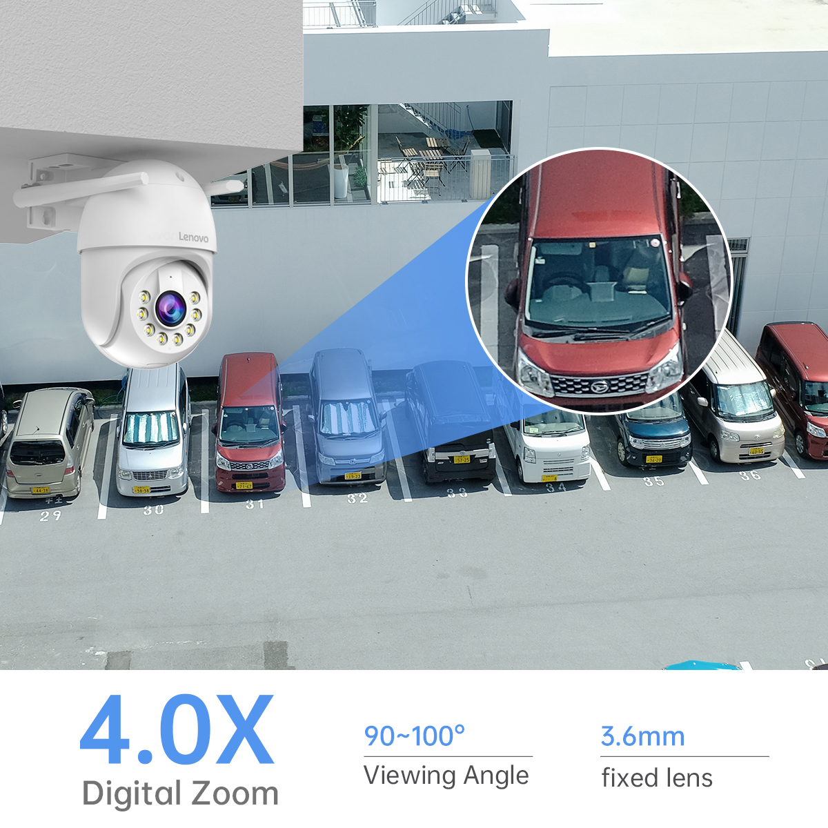 レノボ 5MP スマート Wifi PTZ カメラ屋外 5x デジタルズーム自動追跡 ONVIF ワイヤレス CCTV IP カメラセキュリティビデオ監視