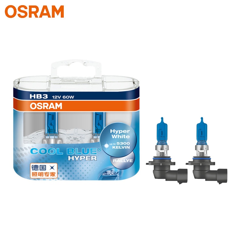 OSRAM H7 H4 H1 H11 HB3 9005 HB4 9006 phare halogène voiture lumière Hi/Lo faisceau 5300K 12V 55W ampoule bleu froid Hyper blanc (2 pièces)