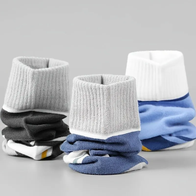 5 Paar Socken Herren Mitte der Wade Frühling und Herbst Sport Schweiß Anti-Geruch-Herren Socken dünne Sports ocken