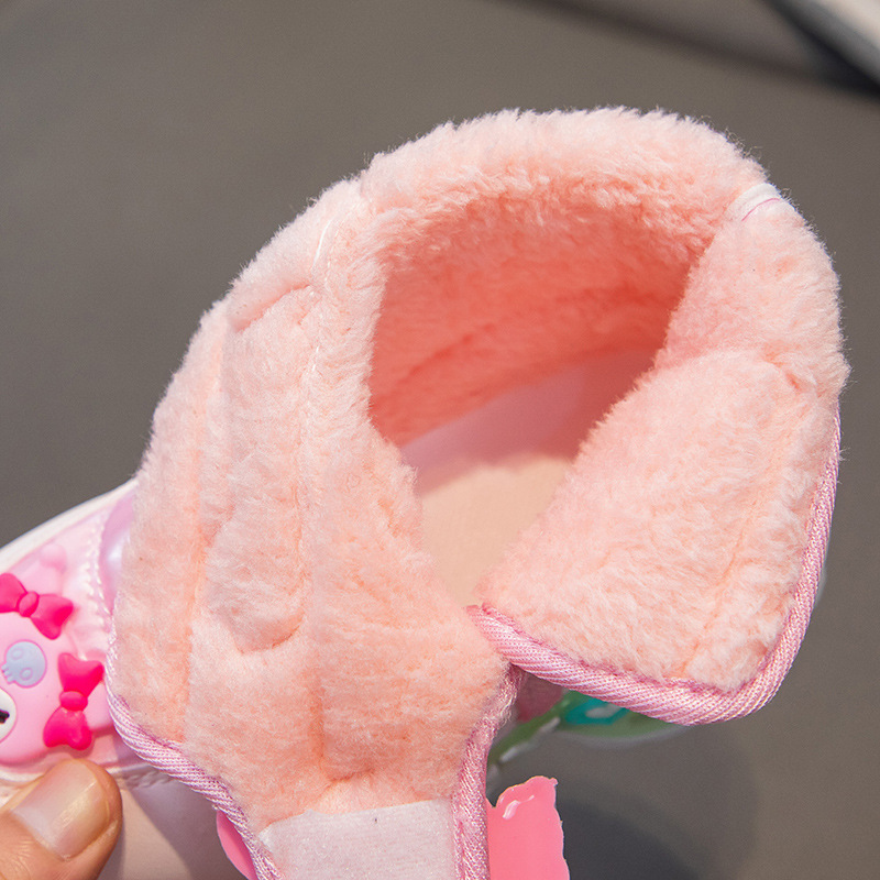 Sanrio crianças botas de neve meninas botas de princesa bonito melodia antiderrapante engrossar sapatos de algodão do bebê botas de desenho animado macio