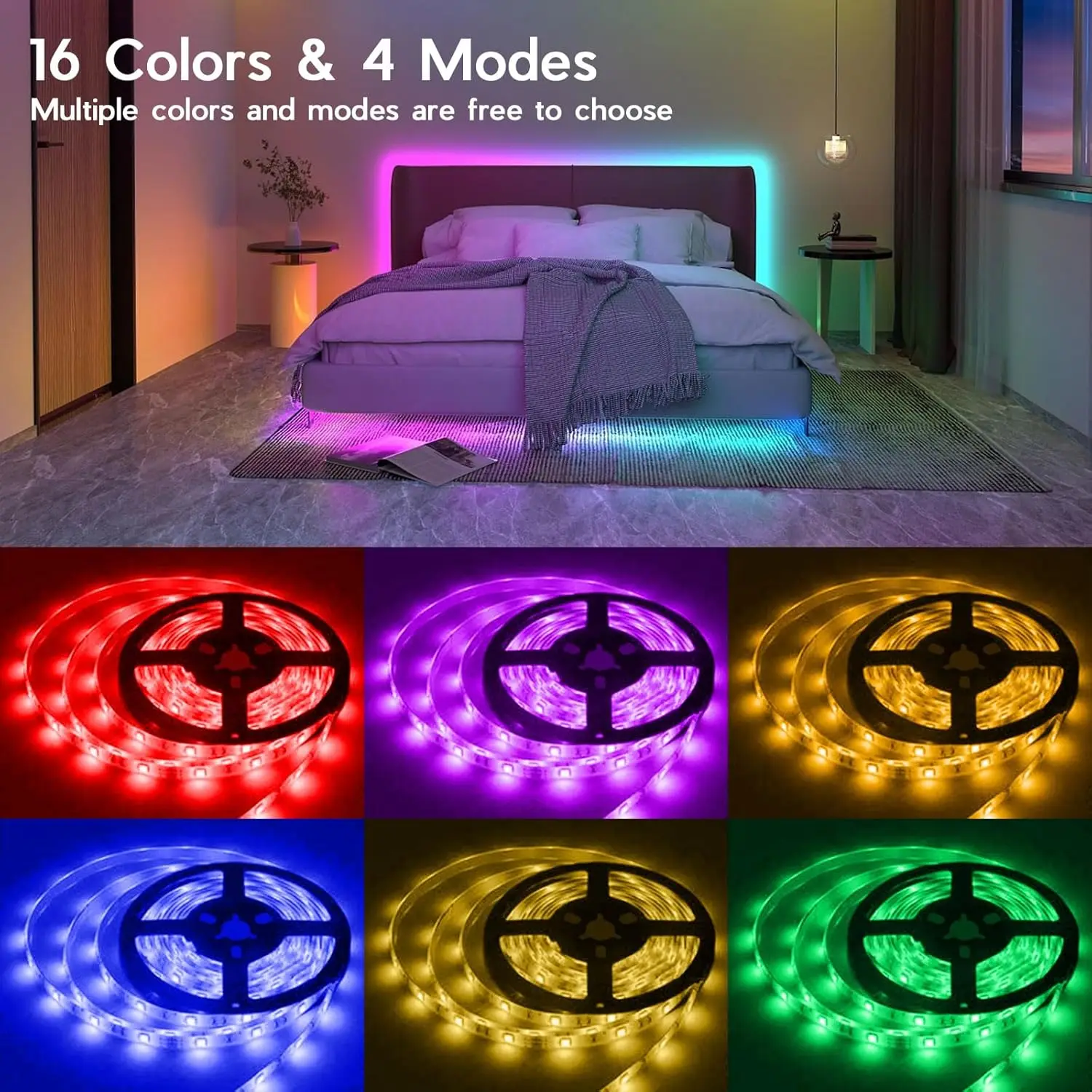 Lampada LED USB 5V, applicazione e telecomando con chiave 24k, lampada a diodi a striscia flessibile RGB, utilizzata per lo sfondo della TV, perfetta per interni