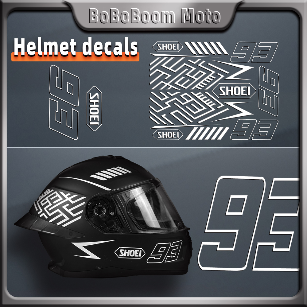 For SHOEI Motorcycle Helmet Sticker NO.93 Decal Vinyl Stickers Modification  Accessories Lens Decorative Waterproof