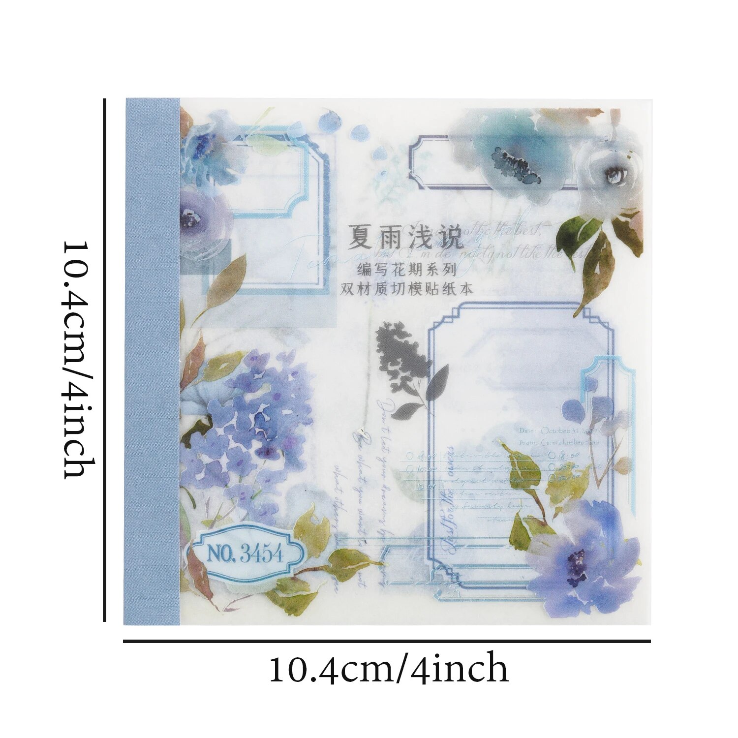 4 스타일 20 개/도서 INS 꽃 스티커 책 사계절 테마 절단 스크랩북 듀얼 재료 핸드북 DIY 장식 스티커