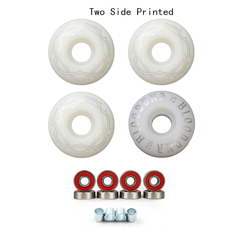 4 個スケートボードホイールベアリング完全な PU スケートボード部品 52 ミリメートル * 30 ミリメートルホイール 95A スケートボード乗馬用